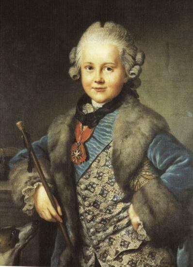 Johann Georg Ziesenis Portrait of Carl August von Sachsen oil painting image